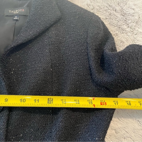 Talbots Blazer Jacket Tweed‎ Wool Classy Elegant Shimmer Sparkly Steampunk 6P - Picture 8 of 11